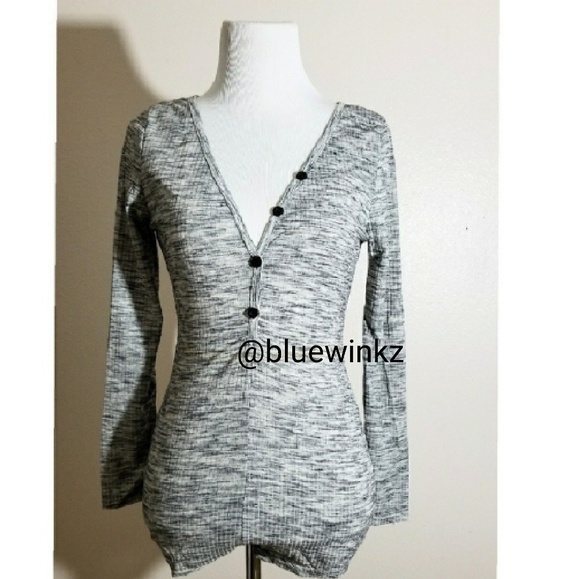 Long Sleeve Gray Romper - Picture 4 of 6